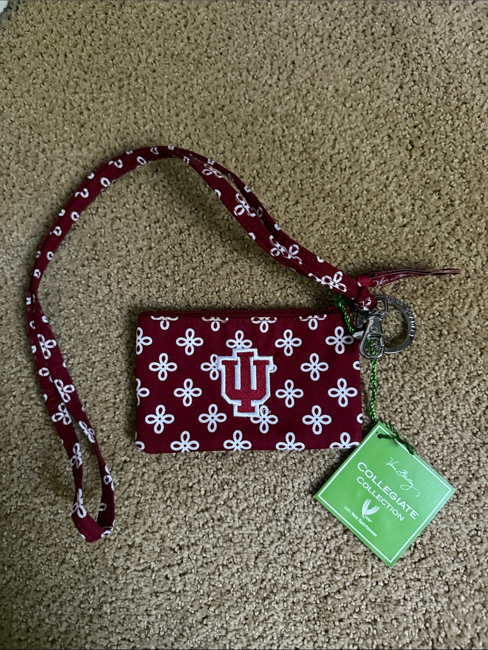 Indiana University Vera Bradley Lanyard and Wallet